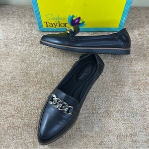 Sophia Taylor Marlene Black Slip-On Loafers  Women’s Size 9.5W